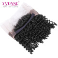 360 virgem brasileira Kinky Curly Lace Frontal